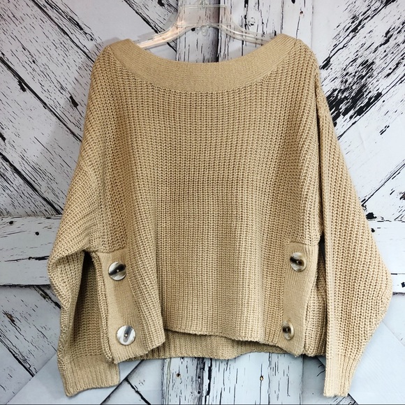 Derek Heart Sweaters - Derek Heart | Brown button side knit sweater | NWT